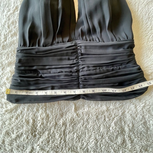 NIKKI Italy Women’s Black Ruched Halter Top Size 5 - Picture 6 of 11